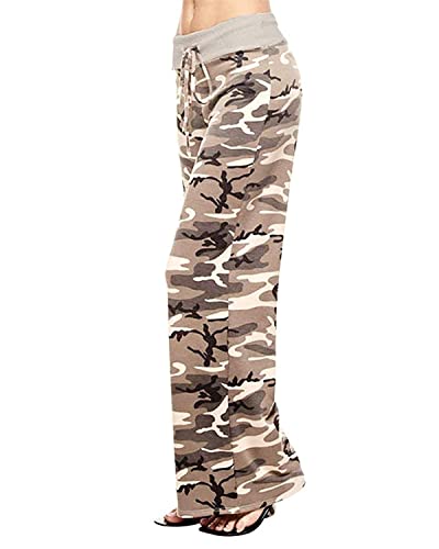 Image of NEWCOSPLAY Women's Comfy Pajama Pants Casual Drawstring Palazzo Lounge Wide Leg Pants