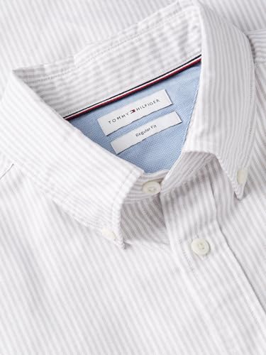 Image of Tommy Hilfiger Men's Long Sleeve Oxford Shirts in Regular Fit, Men's Button Down Shirts, Also Available in Big and Tall