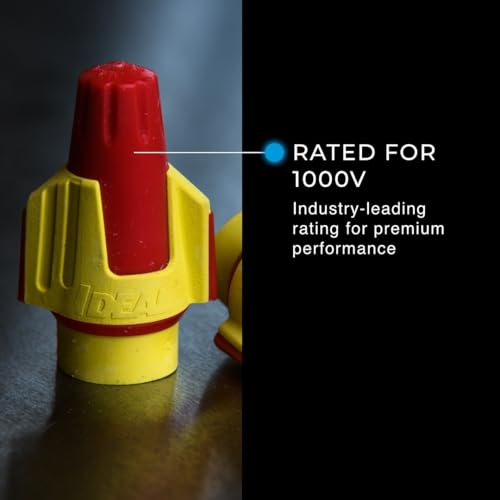 Image of Ideal Electrical Twister Proflex (30-1347JR) Red /Yellow Wire Connector, Jar of 400 - Smooth Twist-On Wire Nuts for 22 to 8 AWG with Comfort SureGrip and Flexible Skirt