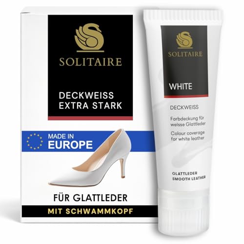 SOLITAIRE White Deckweiss Schuhcreme für weißes Glattleder stark deckend