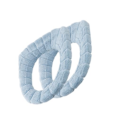 OKUMEYR Washable Round Toilet Seat Covers Acrylic Fiber Warm Soft Stretchable Padding