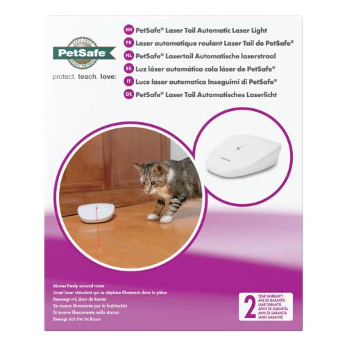 PetSafe Laser Tail Automatisches Laserlicht, Katzenspielzeug mit Laserpointer, Mit 10-Minuten-Timer, 3 AA-Batterien nötig