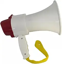 Megafone Portátil Recarregável Sirene Gravador Autofalante Voz Música USB Amplificador