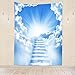 BELECO 5x7ft Fabric Heaven Backdrop Stairs to Heaven Photography Backdrop Paradise Stairway Holy Light Easter Background Heaven Sent Theme Decorations Church Event Banners Christian Religious Backdrop