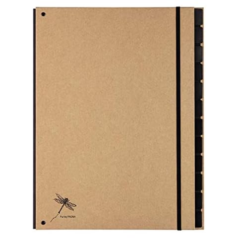 Pagna Desk Organiser Pure 12 Compartments Black Elasticated Corners Recycled Cardboard Coated with Kraft Paper Cover