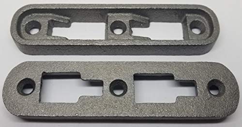 SMALL Cast Iron Bed Rail Fastener Set - frame hooks Post anchors metal antique vintage