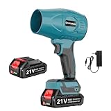 Souffleurs de Feuilles, Souffleur de Feuilles sans Fill avec 2 Batteries de 1,5 Ah, 500.000 U/Min, Souffleur Électrique pour Bulles de Feuilles,Voitures, Feuilles, Neige, Poussière