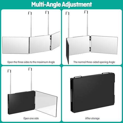 Espejo Trifold Rectangular Ajustable para Corte y Maquillaje miniatura 4