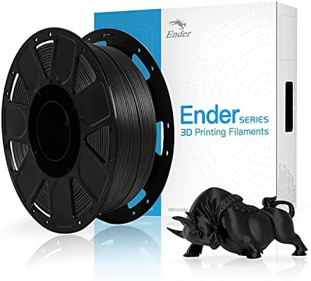 Creality Ender PLA 3D Printer Filament, Dimensional Accuracy +/- 0.03 mm, 1 kg (2.2 LBS) Spool, 1.75 mm, Black