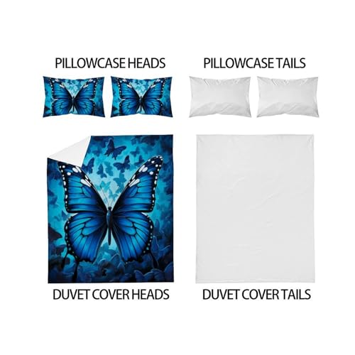 Housse de couette papillon microfibre : protégez votre lit double avec style