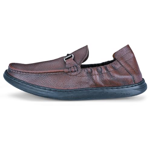 Image of DOCTOR EXTRA SOFT Classic Genuine Leather Formal Shoes for Men with Memory Foam Cushion| Ultra Lightweight & Comfortable|Stylish & Flexible|Parties,Occasions,Office,Wedding,Casual|Black Slip On D-805