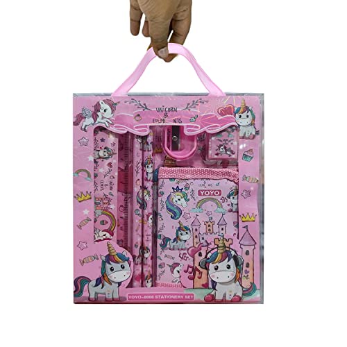 Image of Party Propz Return Gifts For Birthday For Kids Sets Of 6 Girls, Unicorn Theme Stationary Items | Best Birthday Return Gifts For Kids | Children Bulk Pack Returns Gift Set | Unicorn Stationery