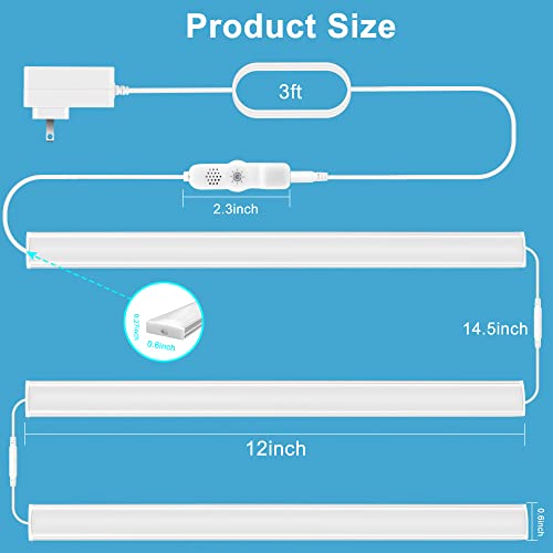 Maylit UNDER CABINET LIGHTS Plug In, 3 Pcs 12 Inch Ultra Thin Under Cabinet Lighting thumb #4