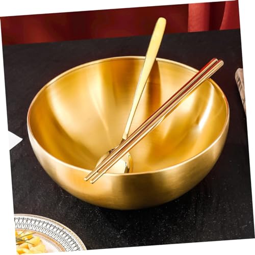 YARNOW Stäbchen 1 Set Rührschüsseln Essstäbchen Metallschüssel Futternapf Ramenschüssel Wiederverwendbare Schüsseln Küchengeschirr Reis-Servierschüssel Nudelschüssel Abendessen Schalen – Bild 3