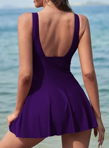 Maillot de bain ventre plat avec jupe intégrée chic - 2