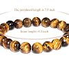 DAZCOLO 8mm Natural Gemstone Stretch Bracelet, Handmade Unisex Crystal Bracelets for Meditation, Yoga, Spiritual Healing & Positive Energy (Golden Tiger Eye) #2