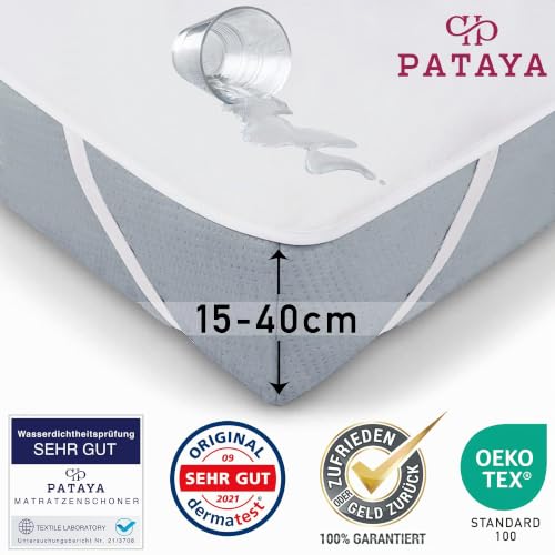 PATAYA Matratzenschoner 150x200cm – wasserdichte Matratzenauflage, sowie eine inkontinenzauflage, Matratzenschutz wasserdicht… – Ansicht 2