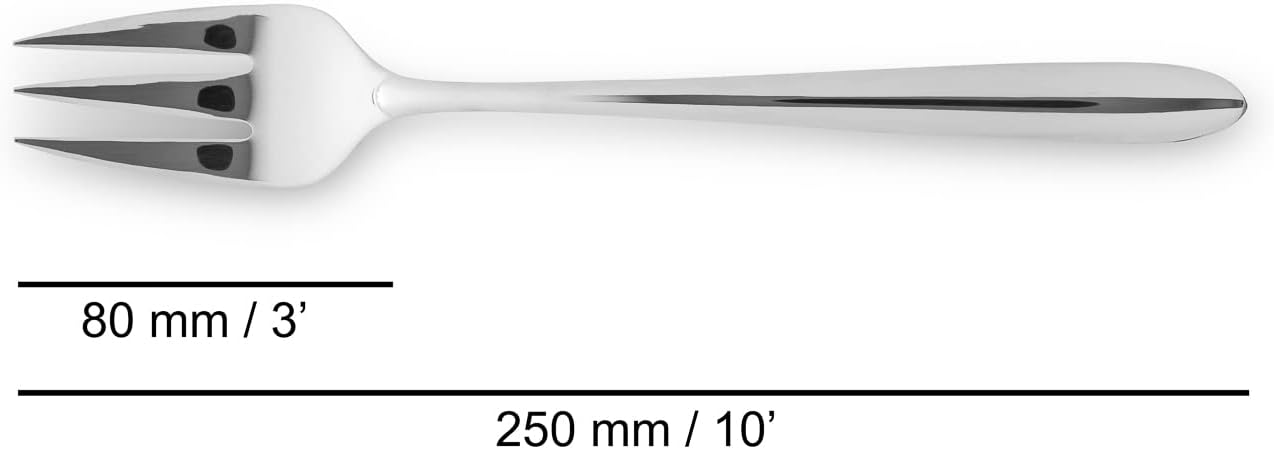 Arcos Series Berlin - Serving Fork Table Fork - Monoblock of one Piece Stainless Steel 18/10 and 10" Silver Color