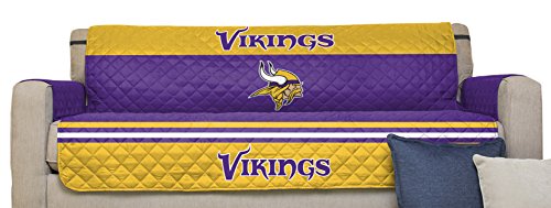 Pegasus Sports NFL Minnesota Vikings Furniture Protector with Elastic Straps, Sofa, Purple