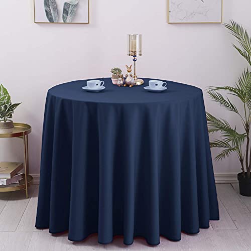 Nappe ronde 305 cm bleu marine en polyester imperméable Hiasan - 6