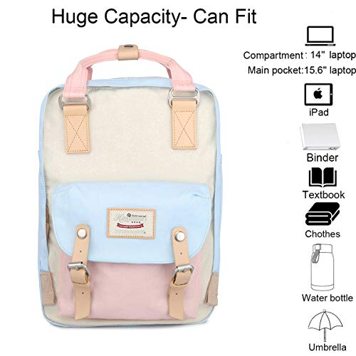 Himawari Girls Backpack/Travel Backpack for Women 14.9" College Backpack Vintage Waterproof School Bag ， Work Backpack for 14inch Laptop(HM-38#)4