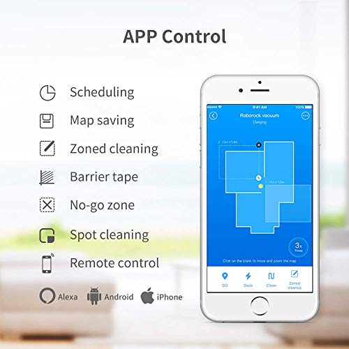 Image of Roborock S5 Robot Vacuum and Mop, Smart Navigating Robotic Vacuum Cleaner with 2000Pa Strong Suction &Wi-Fi connectivity for Pet Hair, Carpet & All Types of Floor (Renewed)