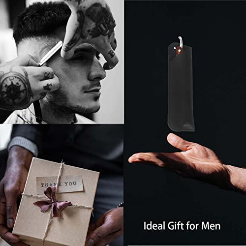 Straight Edge Razor Kit For Men, Shave Ready Barber Shaving Knife, Classic Stright Razers Single Blade, Japanese Carbon Steel Wood Handle, Zy Straight Barber Razor, Navaja Para Barbero #TOP6