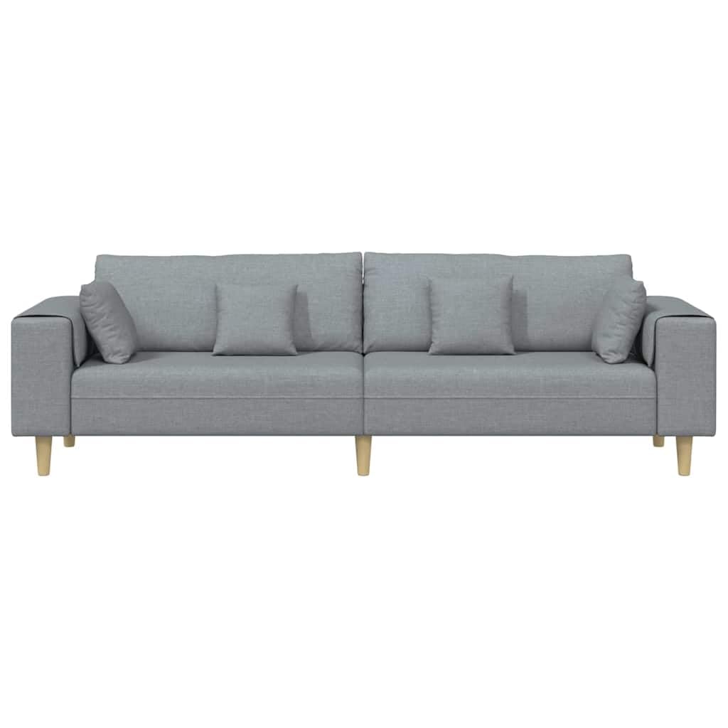Fengshui Sofa z poduszką, jasnoszara 250 x 77 x 76 cm, materiał