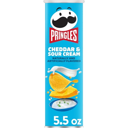 Image of Pringles Cheddar & Sour Cream Potato Crisps, 158 g, Ligth Blue, Medium (3800013895)