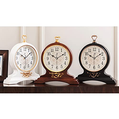 Reloj de escritorio vintage estilo europeo con acabados artísticos 3