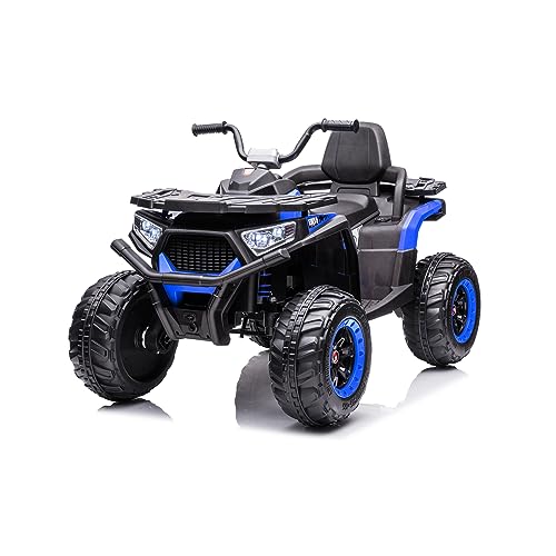 Quad electrico niño 12V Outlander Pro de BabyCar - Moto electrica niños con Luces y Pedal Acelerador - Opción de Conducción por Control Remoto - Quad niño con Velocidad Máxima 3 km/h (Blanco)