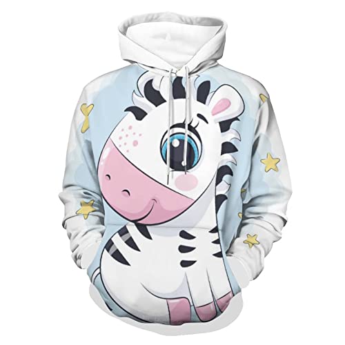 Hoodie licorne mignonne pour vos moments cocooning, sweat à capuche imprimé 3D en taille S