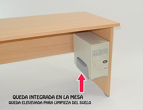 Actiu - Soporte para CPU colgado Regulable - Color Gris