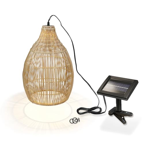 Esotec Solar Hängeleuchte Garten Kairo, Hängelampe Boho Polyrattan 102239