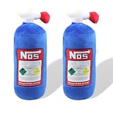 2PCS Car Neck Pillow, NOS Bottle Pillow Car Headrest Pillow Car Seat Neck Pillow Car Neck Support Car Decor for Home Car Office Travel