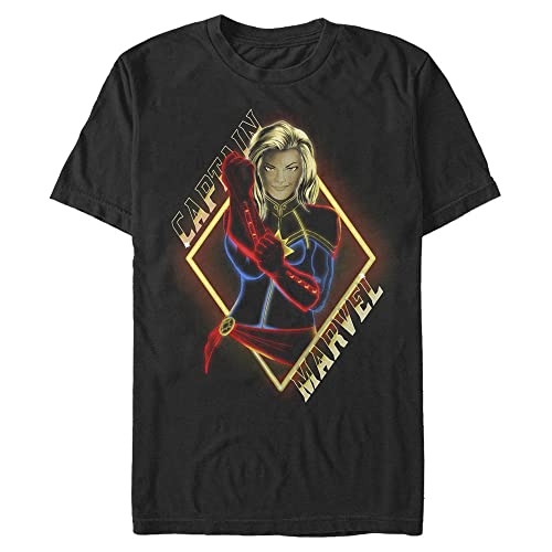T-shirt Captain America coupe homme fort anti-remontée manches courtes
