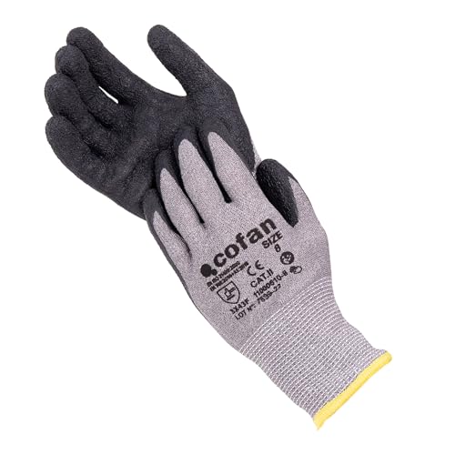 Gants anti-coupures Cofan taille 9 stoppez les coupures aux mains avec le latex rugueux
