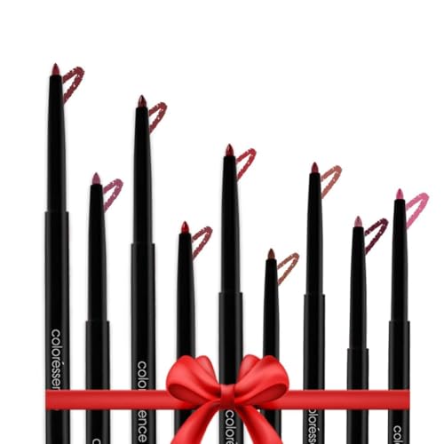 Image of Coloressence Pout Perfect Matte Lip Liner Combo Set of 9 Shades (Multicolor) | Long Lasting | Lightweight | Highly Pigmented | Non-Drying Formula | Waterproof