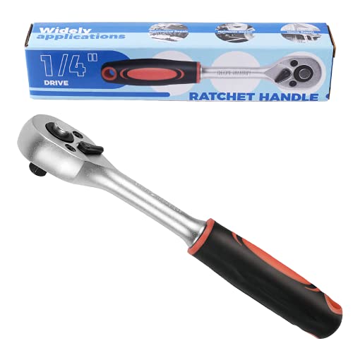 Der Erwachte 1/4-Inch Drive Ratchet Handle, Ratchet Wrench, Socket Wrench, 72-Tooth, Quick-Release Reversible,Chrome Vanadium Steel Made #TOP25