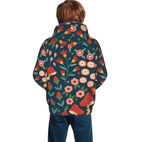 Berries and Flowers Kid Hoodies Boys Sweatshirts Girls Pullover with Pocket4