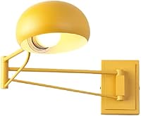 Vista 2 de Lámpara de pared, cúpula Macron, lámpara de pared metálica con brazo oscilante, lámpara de pared metálica de una sola bombilla para sala de estar