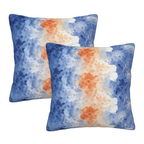 Spring Scarlet Floral Print Throw Pillows Covers for Couch, Bed