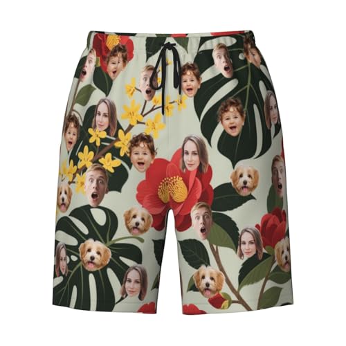 Custom Faces Men's Swim Trunks Personalized Quick Dry Funny Beach Shorts with Photo Customized Bathing Suits3