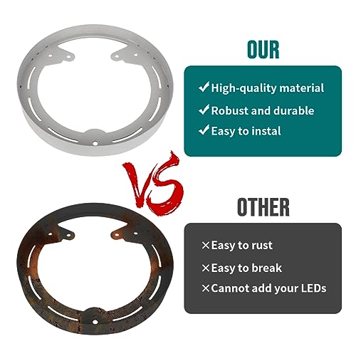 image for motoparty for Polaris Slingshot Wheel Rings DYI Kit for LED's RAW Alum