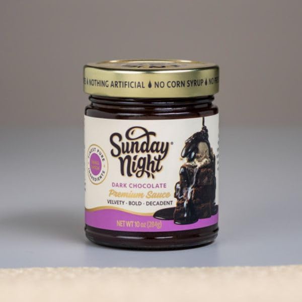 Sunday Night 2304520 10 oz Signature Dark Chocolate Ganache Dessert Sauce - Pack of 6