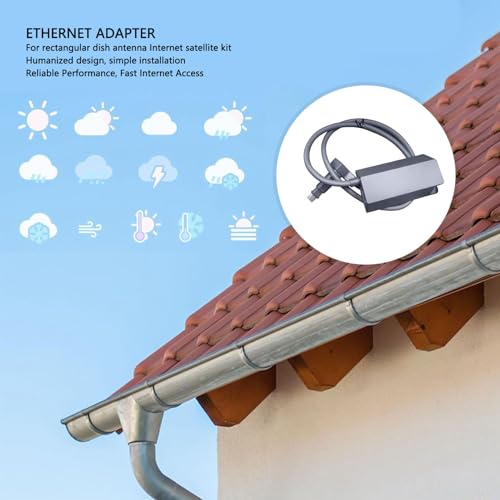 Adaptador de Internet Ethernet Jiawu para antena parabólica rectangular V2 con cable largo 3