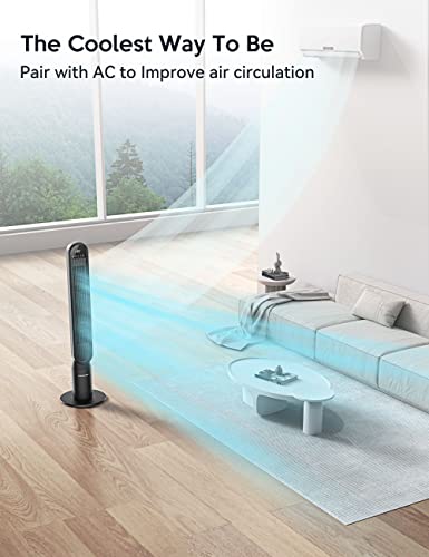 Vagkri 42 Inch Tower Fan Oscillating Tower Fan With Remote, 3 Modes, 4 Wind Speeds, 15H Timers, 90° Oscillation & 135° Vertical, Standing Fans For Home Bedroom Living Room Office, Tower Cooling Fan #TOP3