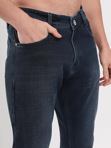Image of SPARKY Men's Blue Narrow Fit Jeans