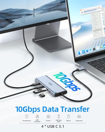 USB-C Splitter with 4K@60Hz Video USB-C Hub Dual Monitor with DP Alt Mode - image 7
