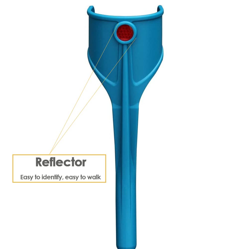 Muleta de antebrazo ajustable con soporte de brazo, asas ergonómicas, diseño plegable, punta de goma antideslizante, para adultos, 150-196 cm de altura